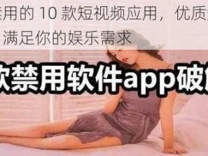 夜里禁用的 10 款短视频应用，优质短视频汇聚，满足你的娱乐需求