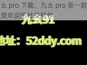 九幺 pro 下载，九幺 pro 是一款非常受欢迎的社交软件