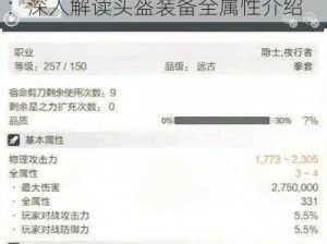 《风之旅团》手游之探秘装备宝库：深入解读头盔装备全属性介绍