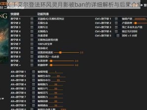 关于艾尔登法环风灵月影被ban的详细解析与后果介绍