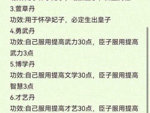 皇帝成长计划丹药——增强国力，一统江山的神奇丹药