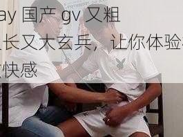 Gay 国产 gv 又粗又长又大玄兵，让你体验极致快感