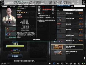 CSOL强化+2伤害测试：增强的深度探讨