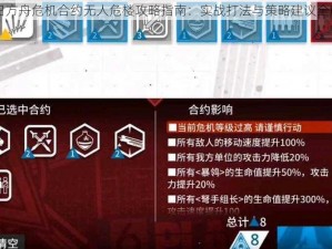 明日方舟危机合约无人危楼攻略指南：实战打法与策略建议全解析