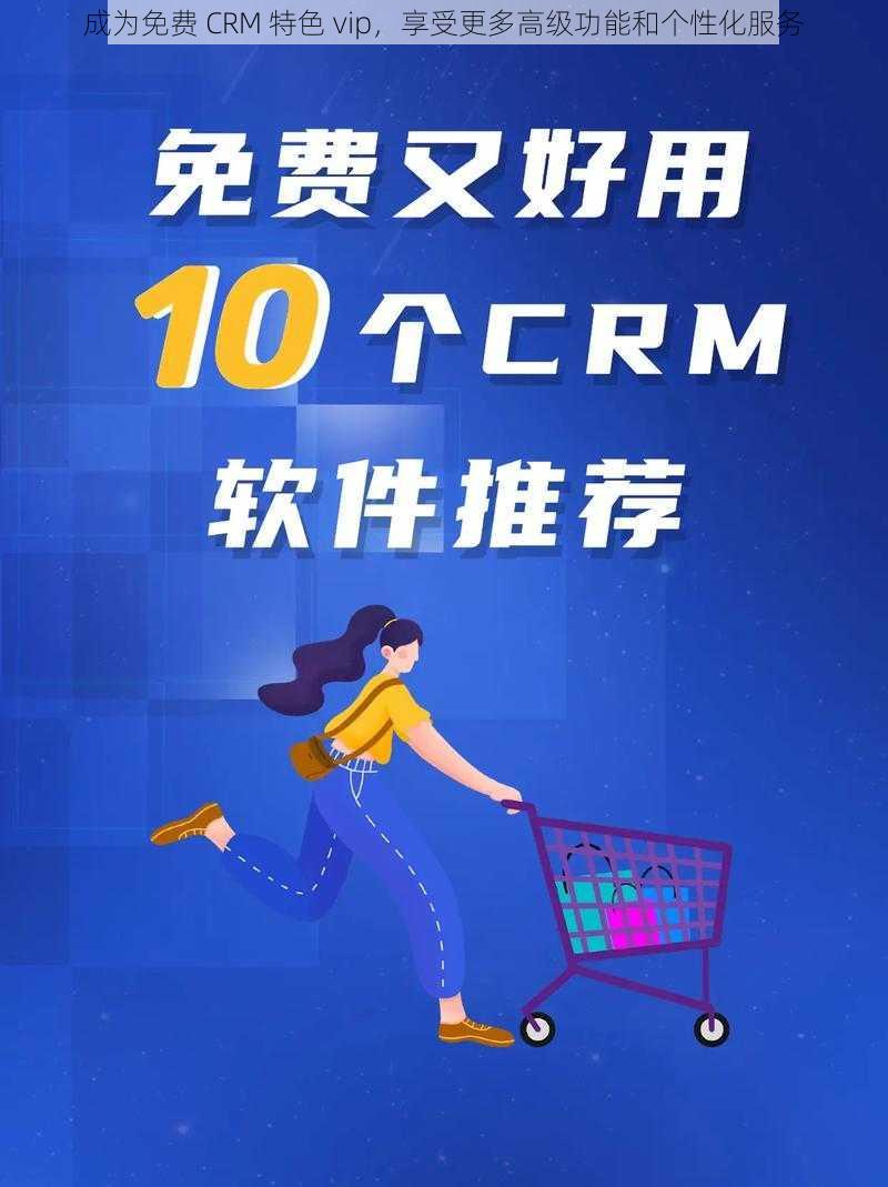 成为免费 CRM 特色 vip，享受更多高级功能和个性化服务