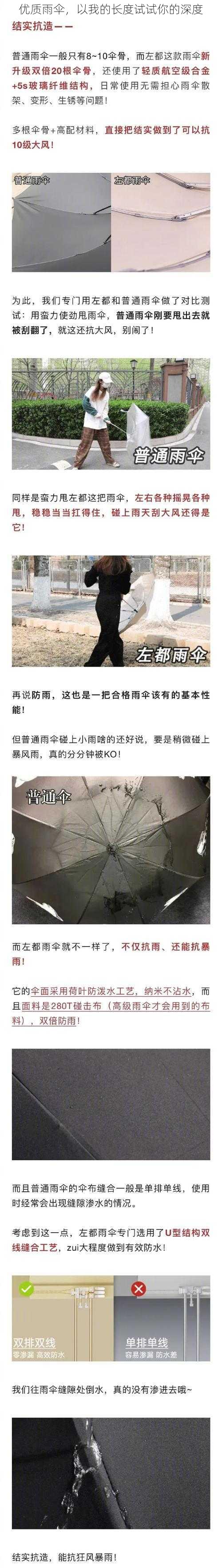 优质雨伞，以我的长度试试你的深度