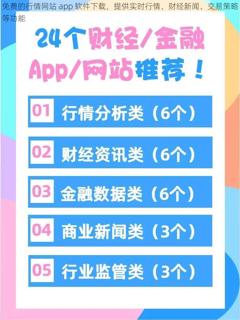免费的行情网站 app 软件下载，提供实时行情、财经新闻、交易策略等功能