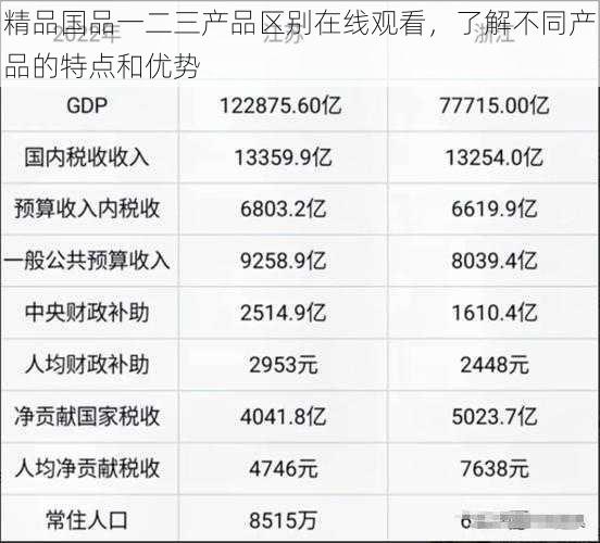 精品国品一二三产品区别在线观看，了解不同产品的特点和优势