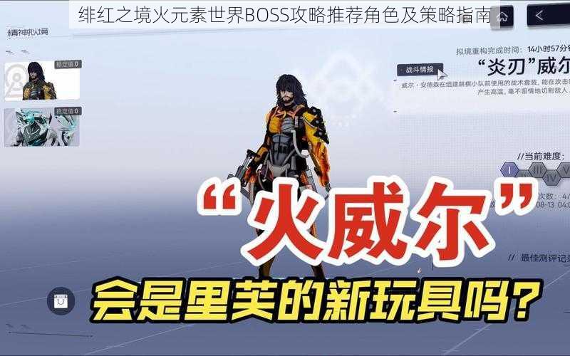 绯红之境火元素世界BOSS攻略推荐角色及策略指南