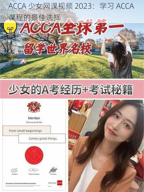 ACCA 少女网课视频 2023：学习 ACCA 课程的最佳选择