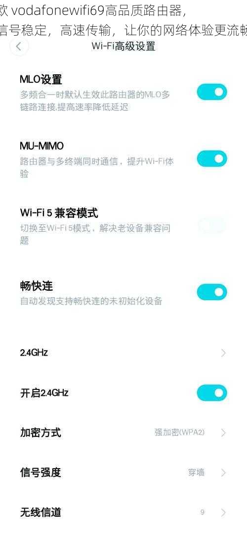 欧 vodafonewifi69高品质路由器，信号稳定，高速传输，让你的网络体验更流畅