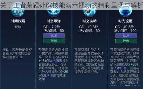 关于王者荣耀孙膑技能演示视频的精彩呈现与解析