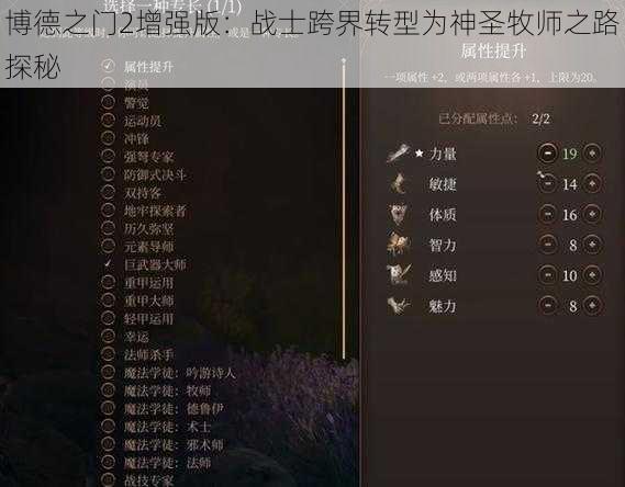 博德之门2增强版：战士跨界转型为神圣牧师之路探秘