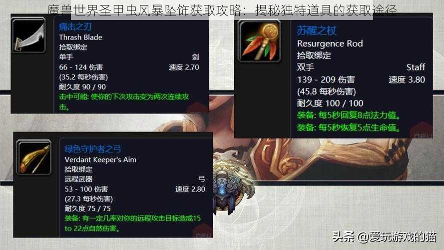 魔兽世界圣甲虫风暴坠饰获取攻略：揭秘独特道具的获取途径