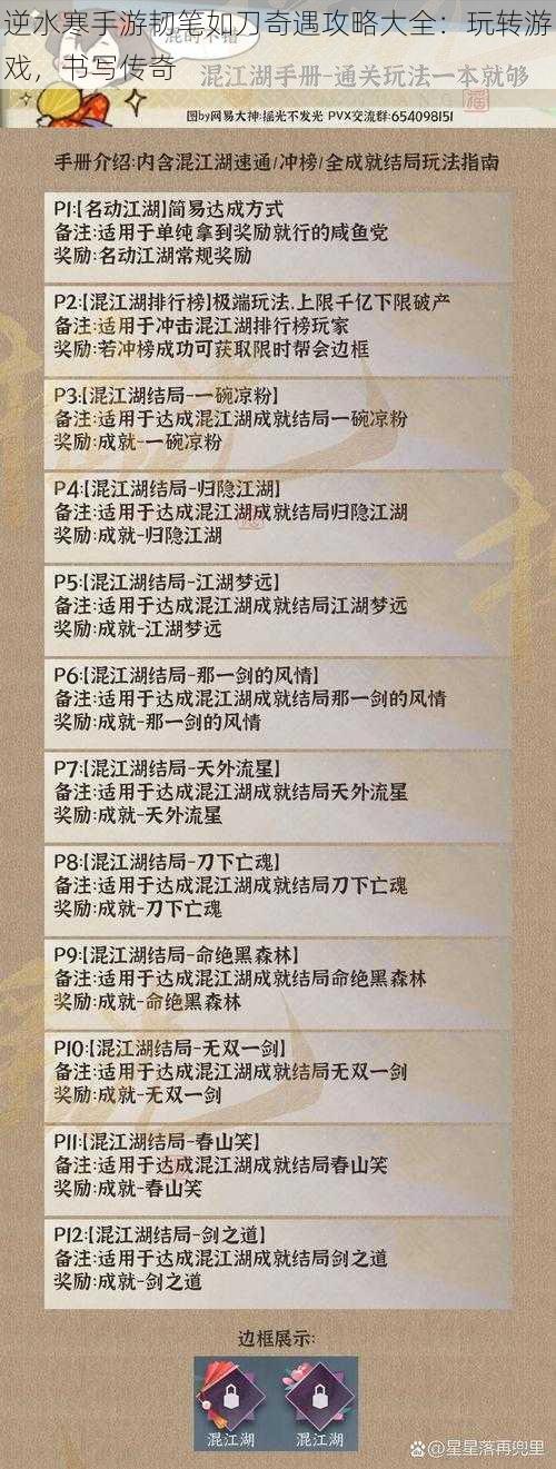 逆水寒手游韧笔如刀奇遇攻略大全：玩转游戏，书写传奇