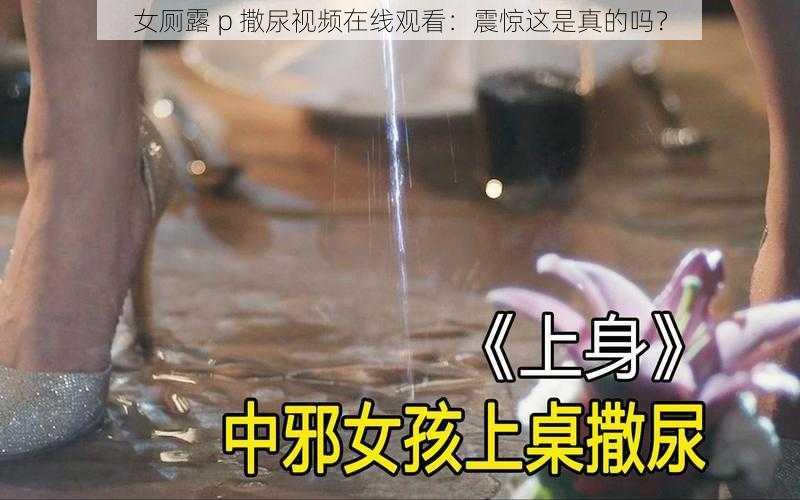 女厕露 p 撒尿视频在线观看：震惊这是真的吗？