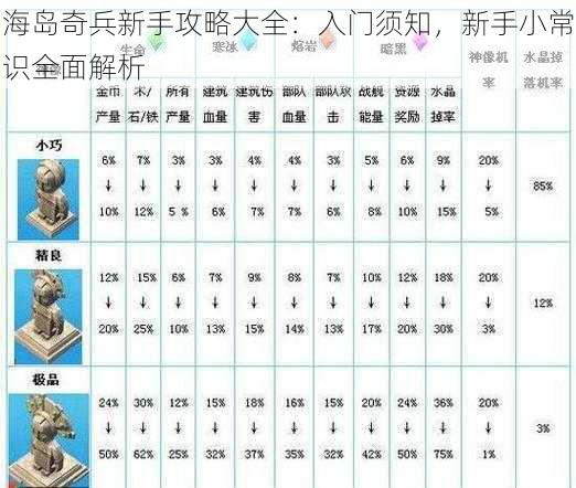 海岛奇兵新手攻略大全：入门须知，新手小常识全面解析