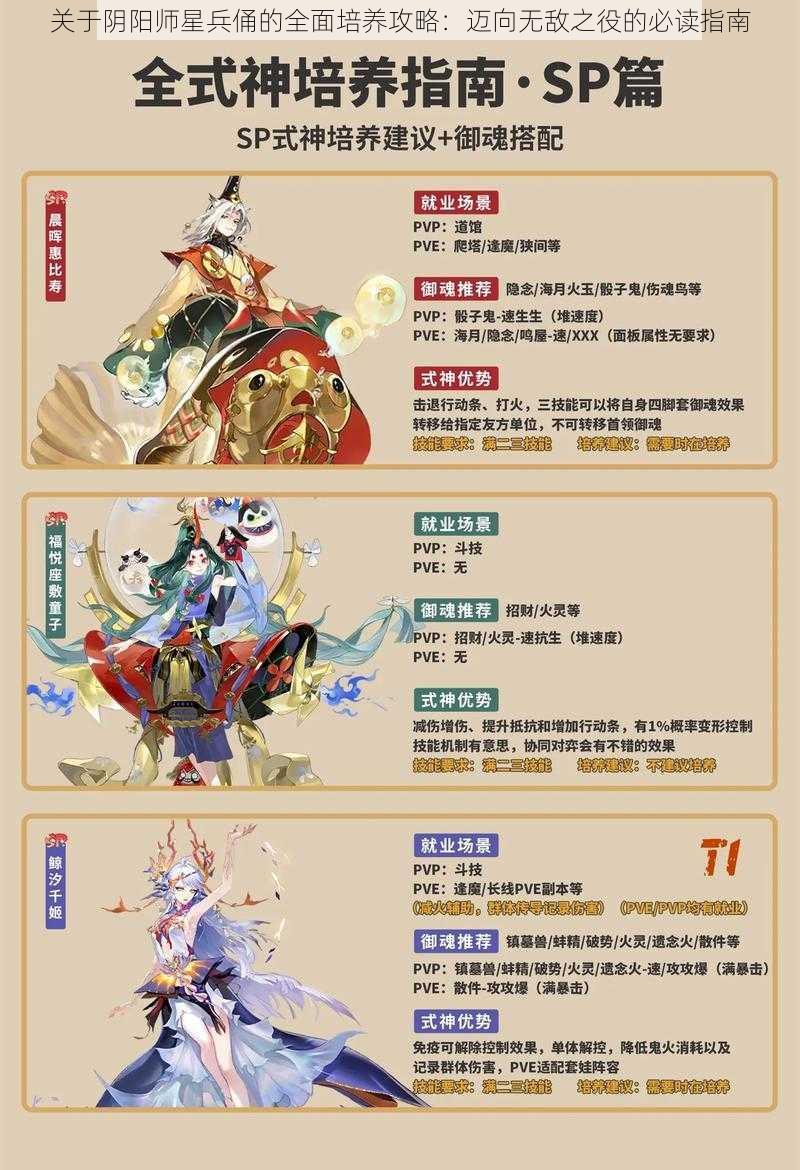 关于阴阳师星兵俑的全面培养攻略：迈向无敌之役的必读指南