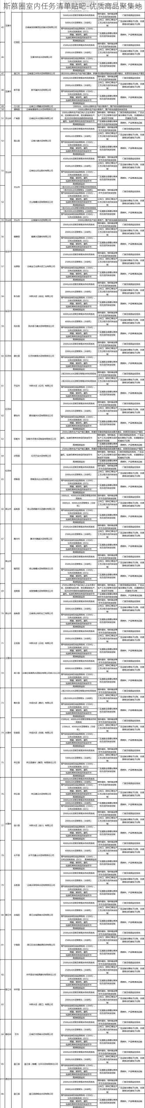 斯慕圈室内任务清单贴吧-优质商品聚集地