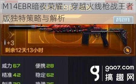 M14EBR暗夜荣耀：穿越火线枪战王者版独特策略与解析