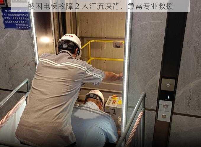 被困电梯故障 2 人汗流浃背，急需专业救援