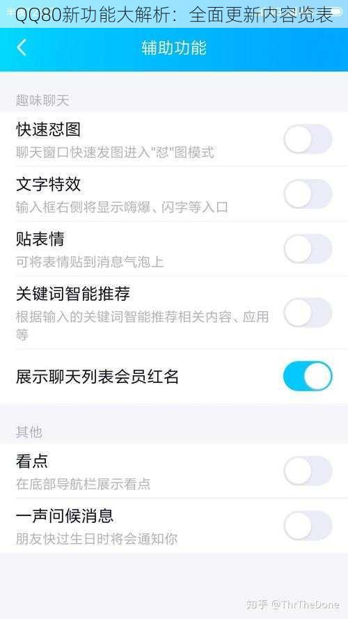 QQ80新功能大解析：全面更新内容览表
