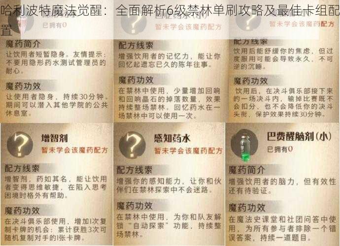 哈利波特魔法觉醒：全面解析6级禁林单刷攻略及最佳卡组配置