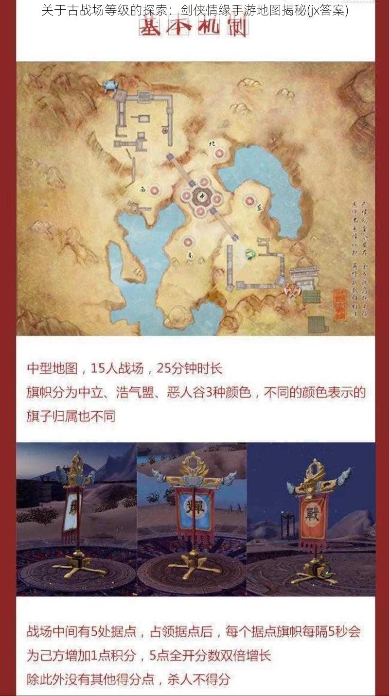 关于古战场等级的探索：剑侠情缘手游地图揭秘(jx答案)